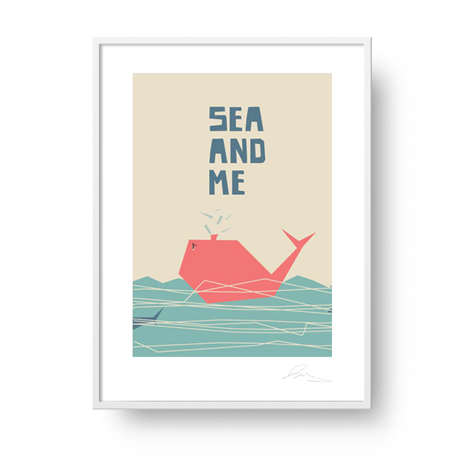 Plakat "Sea and Me" Wieloryb