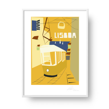 Przepiękny, unikatowy plakat "Lisboa".