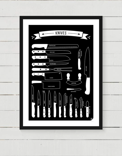 Plakat "Knives" black