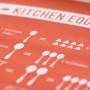 Plakat do kuchni "Kitchen Equivalents" seria skandynawska
