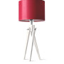 LW16-03-20 Lampa nocna sztalugowa, trójnóg- biało-czerwona.