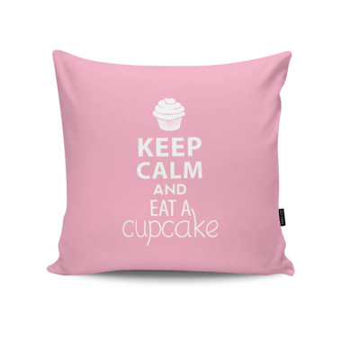 Poduszka - Eat Cupcake Różowa.