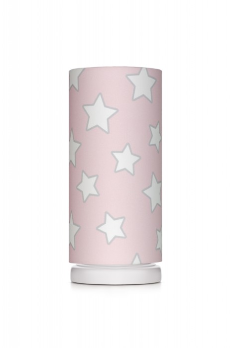 Różowa lampka w białe gwiazdki, do pokoju dziecka. Lamps&Co.
