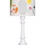 Kolorowa LAMPA DLA DZIECI - PRZYJACIELE Z LASU LAMPKA W ZWIERZĄTKA NA BIALEJ PODSTAWIE