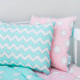 Poduszka Chevron Mint, Poduszka Pink Stars
