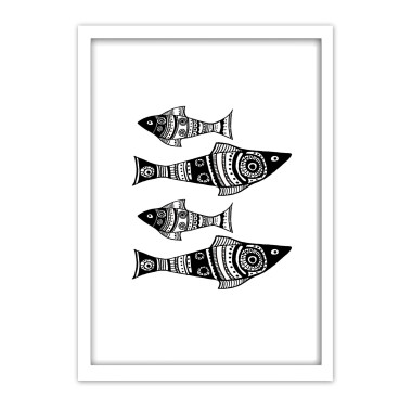 Plakat „Fish” oryginalny i idealny do dziecięcego pokoju.