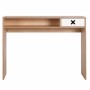 Białe drewniane designerskie biurko z kolekcji kółko i krzyżyk-idealne do pokoju dziecka, nastolatka czy domowegou biura.