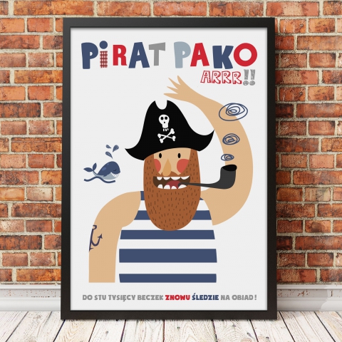 Plakat dla dziecka-Pirat Pako
