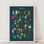 Plakat dla dziecka-Alfabet Kosmos