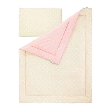 POŚCIEL DZIECIĘCA LOVELY DOTS PINK & BEIGE