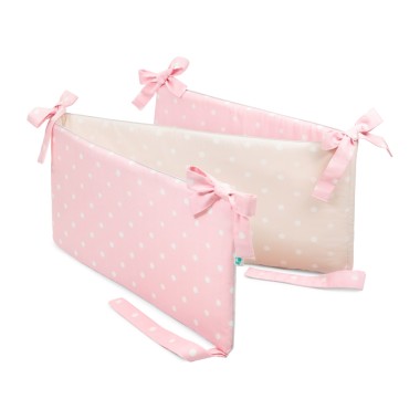 OCHRANIACZ DO ŁÓŻECZKA LOVELY DOTS PINK & BEIGE