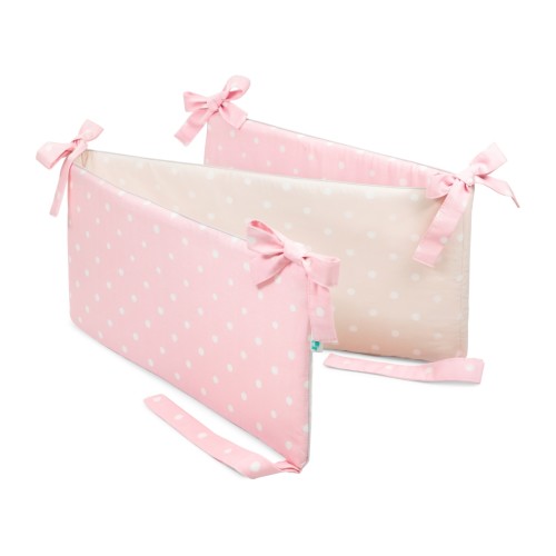OCHRANIACZ DO ŁÓŻECZKA LOVELY DOTS PINK & BEIGE