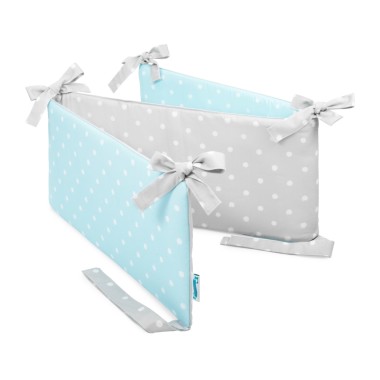 OCHRANIACZ DO ŁÓŻECZKA LOVELY DOTS MINT & GREY