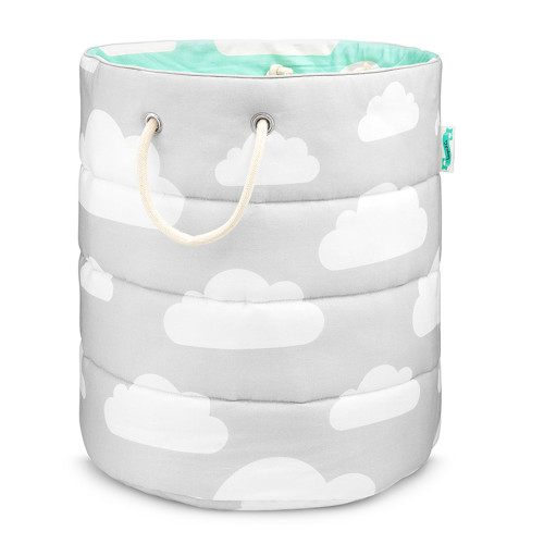 KOSZ NA ZABAWKI CHMURKI MINT & GREY