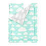 POŚCIEL DZIECIĘCA 100 X 135 CHMURKI MINT & GREY Informacje Wymiary
