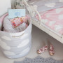 Kosz na zabawki Chmurki Pink & Grey (2)