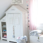 Kosz na zabawki Chmurki Pink & Grey