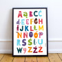 Alfabet kolorowy - edukacyjny plakat dla dzieci