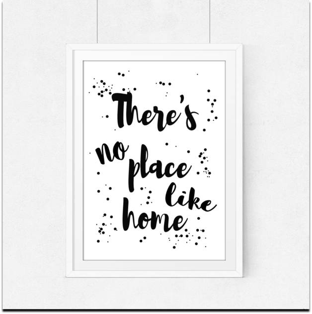 Plakat skandynawski There's no place like home