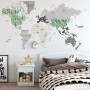 Mapa świata na ścianie. Walory dekoracyjne i edukacyjne. Do pokoju kilkulatka i nastolatka.