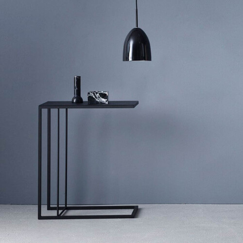 Felix - minimalistyczny nowoczesny stolik pomocniczy do salonu sypialni - stalowy - pasuje do stylu loft,  skandynawskiego