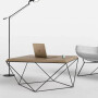 TULIP to seria minimalistycznych stolików kawowych o ciekawej geometrycznej formie.