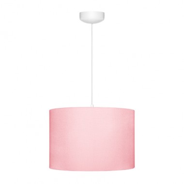 Różowa okrągła nowoczesna lampa wisząca na sufit