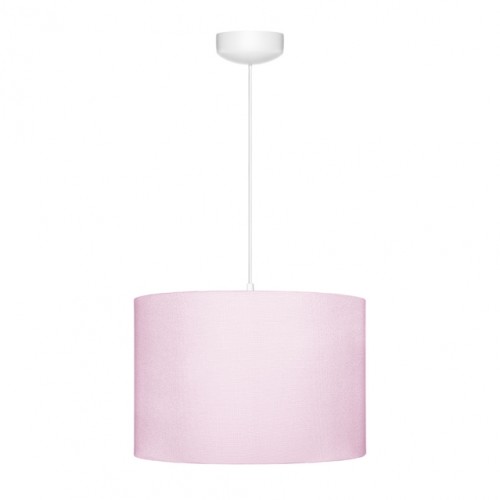 Różowa liliowa lampa wisząca sufitowa z tkaniny bawełnianej do pokoju dziecka.