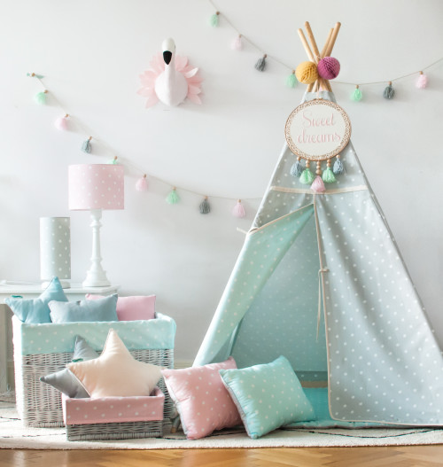 Tipi Lovely Dots Mint & Grey