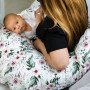 Wielofunkcyjna poduszka dla kobiet w ciąży, trzymania dziecka, do karmienia dziecka w różowe kwiaty