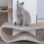 Elegncki/designerski drapak dla kota z tektury falistej- siwy/szary