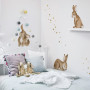 Zestaw naklejek na ścianę do pokoju dziecka-króliki