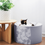 Oti-nowoczesne łóżko dla kota-designerskie i eleganckie-szare