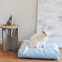 Wygodna niebieska poduszka legowisko dla kota