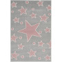 Szarym dywan z różowymi gwiazdkami Do pokoju dziecka