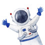 NAKLEJKI NA ŚCIANĘ KOSMOS, ASTRONAUTA, RAKIETA