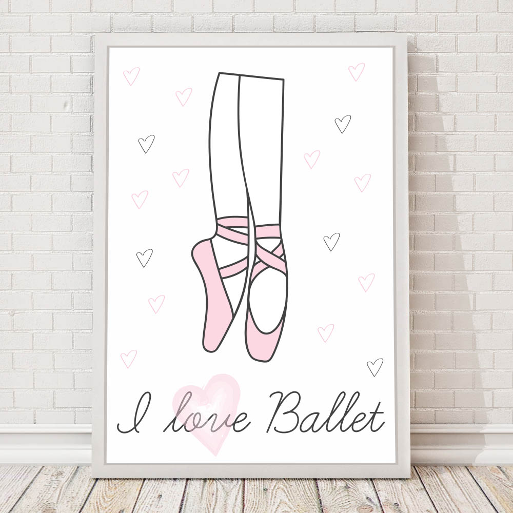 PLAKAT, OBRAZEK I LOVE BALLET