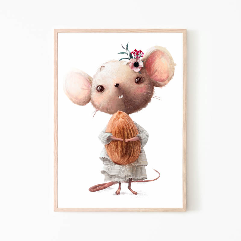 Plakat/ obrazek do pokoju dziecka-myszka
