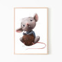 Plakat/obrazek dla dziecka z myszką