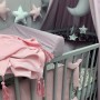 Fioletowy pikowany pokrowiec na przewijak dla niemowlaka