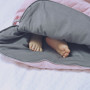 Różowo-szary śpiworek do spania dla niemowlaka/ dla dziecka 80 cm