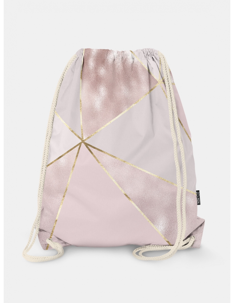 Oryginalny i bardzo praktyczny worek-plecak z modnym printem. Prezent dla nastolatki..Różowy