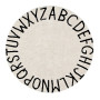 OKRĄGŁY DYWAN ROUND ABC NATURAL BLACK