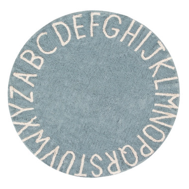 ROUND ABC VINTAGE BLUE - NATURAL