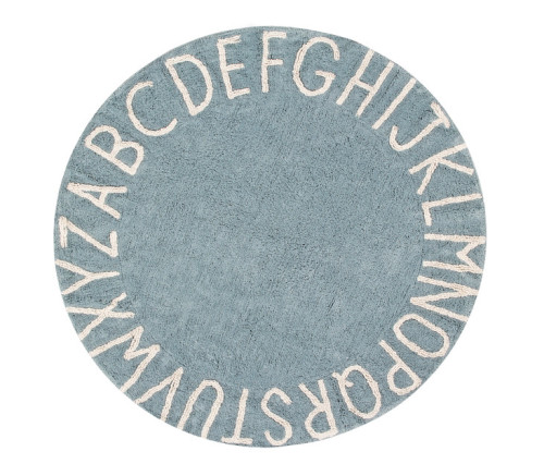 ROUND ABC VINTAGE BLUE - NATURAL