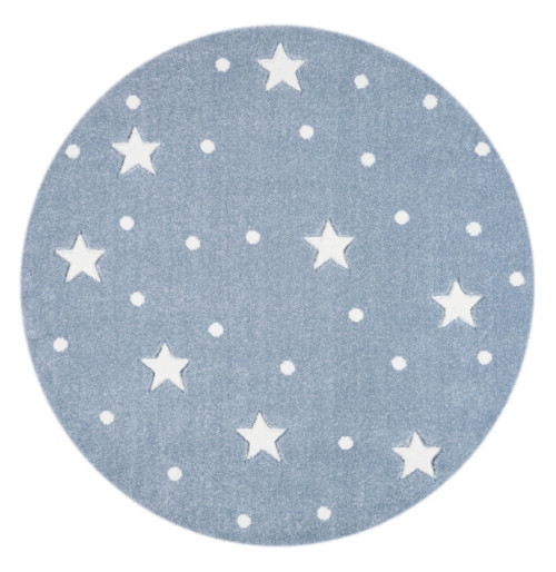 DYWAN OKRĄGŁY GALAXY BLUE/WHITE