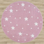 DYWAN OKRĄGŁY GALAXY PINK/WHITE
