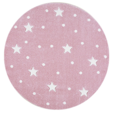 DYWAN OKRĄGŁY GALAXY PINK/WHITE
