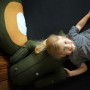 Lniany duży kaktus dla dziecka-ozdoba/ przytulanka do pokoju dziecka w kolorze zielonym.