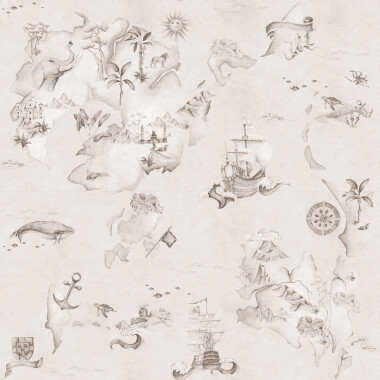 Tapeta Mapa Stories From The Sea Sepia